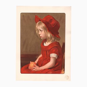 Louise Catherine Breslau, Fillette à l'Orange, 1898, Original Lithograph