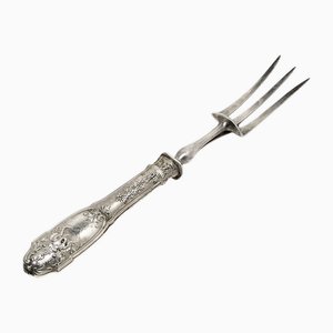 Clasicisst Silver Roast Fork, France, 1880s