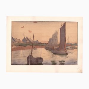 Raoul André Ulmann, Tristesse sur la Mer, 1898, Original Lithograph