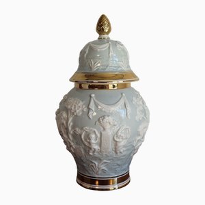 Vaso Confetti barocco in ceramica di Capodimonte, anni '50