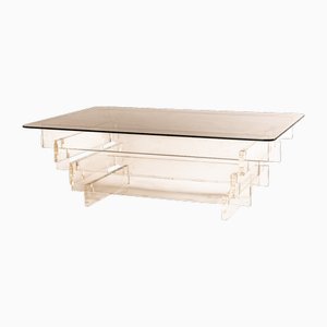 Couchtisch aus Acryl & Rauchglas, 1970er