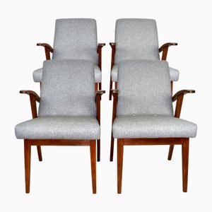 Hellgraue Sessel von Mieczyslaw Puchala, 1970er, 4er Set