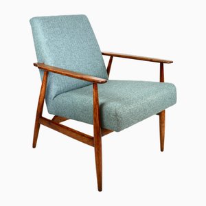 Vintage Blue Fox Easy Chair, 1970s