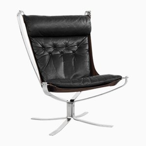 Vintage Highback Falcon Chair by Sigurd Ressell for Vatne Møbler, 1970s