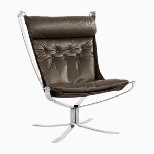 Vintage Highback Falcon Chair by Sigurd Ressell for Vatne Møbler, 1970s
