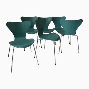 Chaises par Arne Jacobsen pour Fritz Hansen, 1970, Set de 6