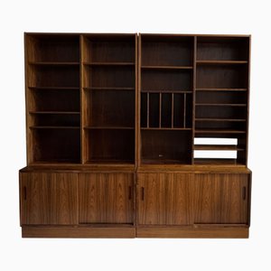 Mid-Century Modernes Bücherregal aus Palisander von Hundevad & Co., 1960er, 2er Set