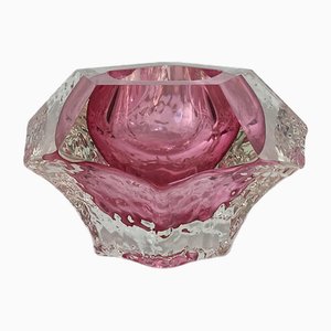 Bol en Verre de Murano Rose Facetté
