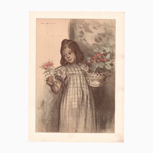 Firmin Bouisset, Bouquetière, 1899, Original Lithograph