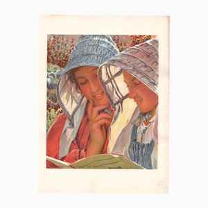 Louis Welden Hawkins, Liseuses / Readers, 1899, Original Lithograph