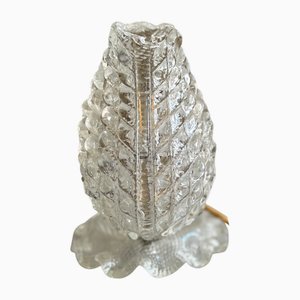 Art Deco Table Lamp in Clear Murano Glass by Ercole Barovier, 1920s