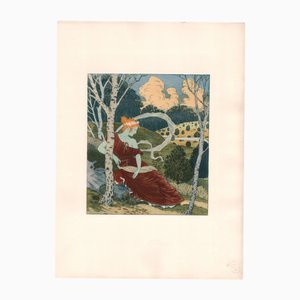 Eugène Grasset, Dans le Bois / In the Woods, 1899, Litografía original
