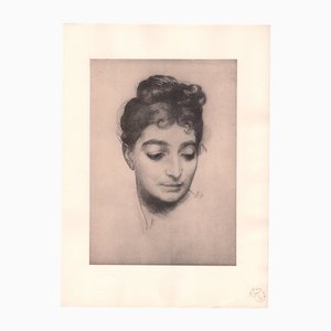 Marie Bracquemond, Portrait, 1899, Original Lithograph