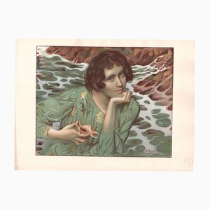 Lucien Hector Monod, La Voix des Sources, 1899, Original Lithograph