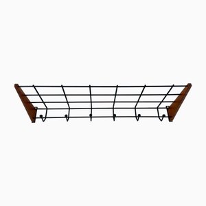 Mid-Century Modern String Teak Coat and Hat Rack, 1960s