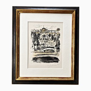 Lovis Corinth, Sancoussi, Farblithographie, Signiert, Impressionismus