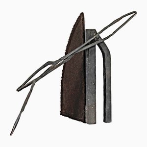 Robert Schad, Ohne Titel, 1983, Vierkantstahl, Stoff