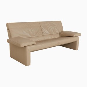 Sofá de tres plazas JR 8750 de cuero beige de Jori