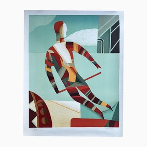 Max Papart, The Trapezist, 1985, Lithographie Originale