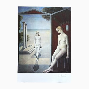 Paul Delvaux, By the Sea, 1976, Lithographie