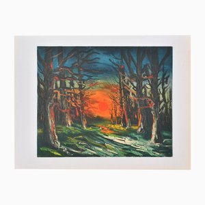 Maurice De Vlaminck, Sunset, Signed Lithograph