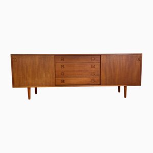 Sideboard aus Teak mit Schubladen und Schiebetüren, 1960