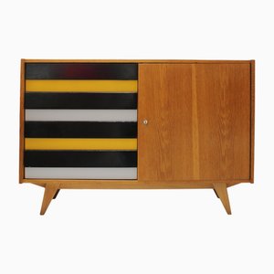 Oak Sideboard with Lacquered Drawers, Former Czechoslovakia, 1960s