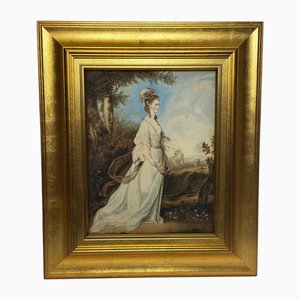 Aurora Ascending: Countess Lady Jane Stanhope in the Light of Dawn, 18th Century, Watercolor