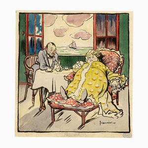 Pierre-Georges Jeanniot, Le Rire No.79, 1904, Épreuve & Gouache