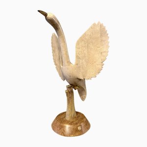 Large Maitland Smith Marble Bird Sculpture, 1980
