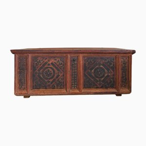 Hand-Painted Chest with Iron