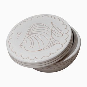 Vintage Ceramic Bowl with Lid, 1970s