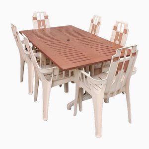 Art Deco Tisch und Stühle von Pierre Paulin, 1988, 7 Set