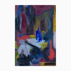 Skandinavischer Künstler, Abstrakte Komposition, 1960er, Öl auf Leinwand