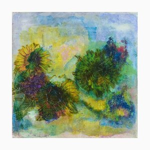 Beate Larsen, Still Life with Motif of Sunflowers, 2005, Huile sur Toile