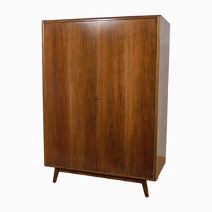 Kleiderschrank aus Eschenholz & Nussholz von Bohumil Landsman für Jitona, Ehemalige Tschechoslowakei, 1960er