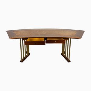 Brass and Wood Desk by Guido Faleschini, 1970s
