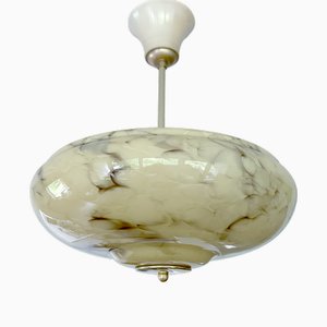 Art Deco Pendant Light in Glass, 1930s
