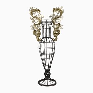 Annacleto Spazzapan, Seahorse Vase Sculpture, 2011, Metall
