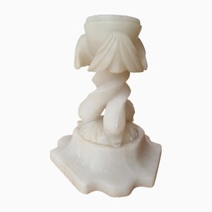 Antique Alabaster Tea Light Holder, 1800s
