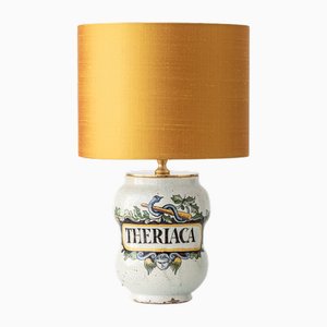 Antique Italian Apothecary Jar Table Lamp, 1870s