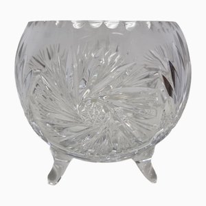 Cut Crystal Ball Vase, 1970s