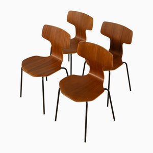 Chaises Hammer Modèle 3103 par Arne Jacobsen pour Fritz Hansen, 1960s, Set de 6