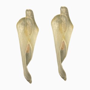 Large Murano Glass Sconces, Italy, 1980s, Set of 2