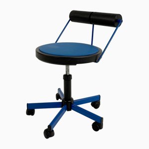 Adjustable Blue Desk Chair from Bieffeplast, 1980s