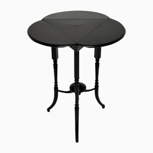 Table d'Appoint Antique en Bois Noirci, Irlande, 1890