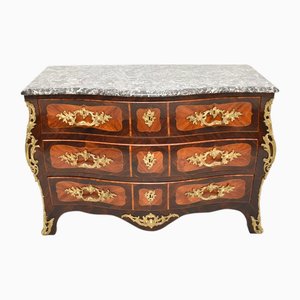 French Louis XV Marble Top Commode by Jacques Bircklé, 1750s