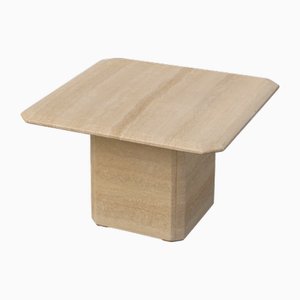 Mid-Century Square Travertine Coffee or Side Table, Italy, 1960s