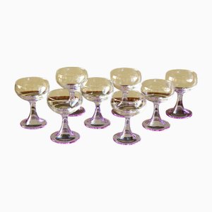 Space Age Alexandrit Cocktailgläser, 1970er, 4 . Set