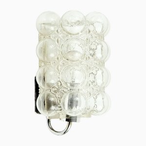Grande Applique Murale en Verre Bubble et Chrome par Helena Tynell pour Limburg, Allemagne, 1960s